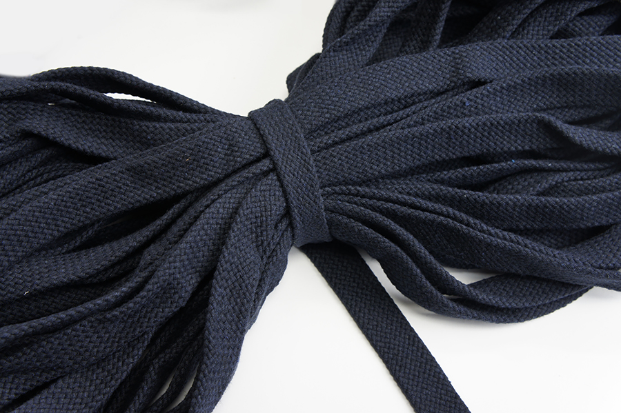 Шнур 20.0 мм для взуття (бавовна) Лента синій темний