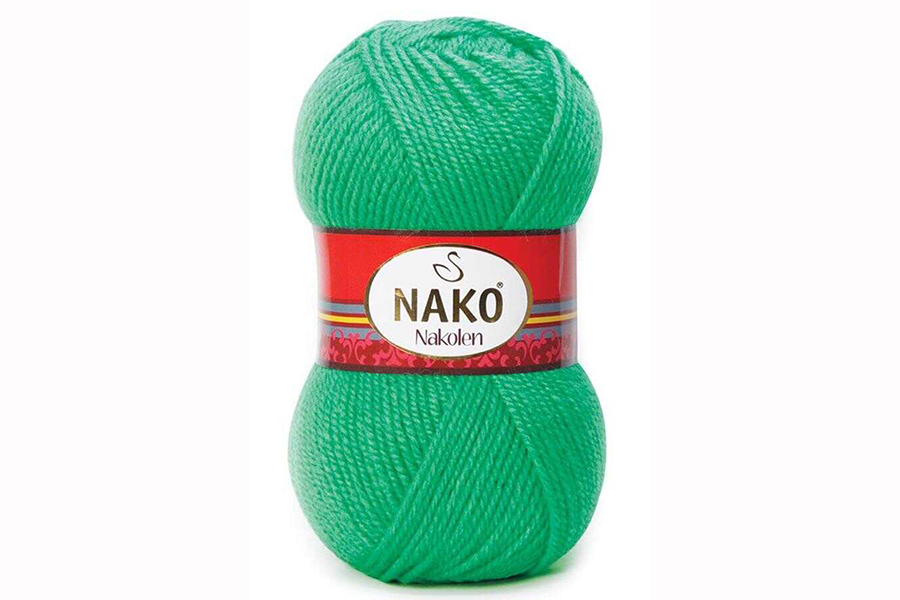 Пряжа NAKO Nakolen вовна 49%, акрил 51% м'ятний темний 210м(100гр) 00013