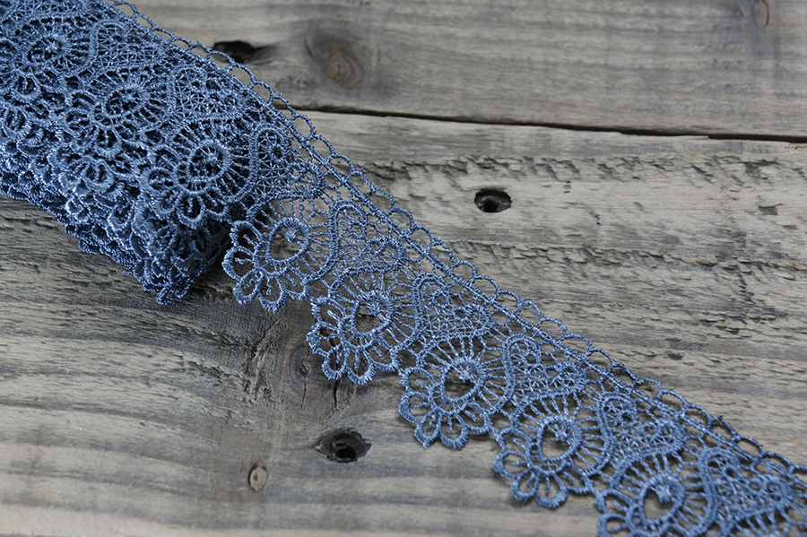 Мереживо гіпюр 45 мм Mertbutton сірий