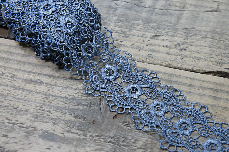 Мереживо гіпюр 55 мм SinemBro сірий