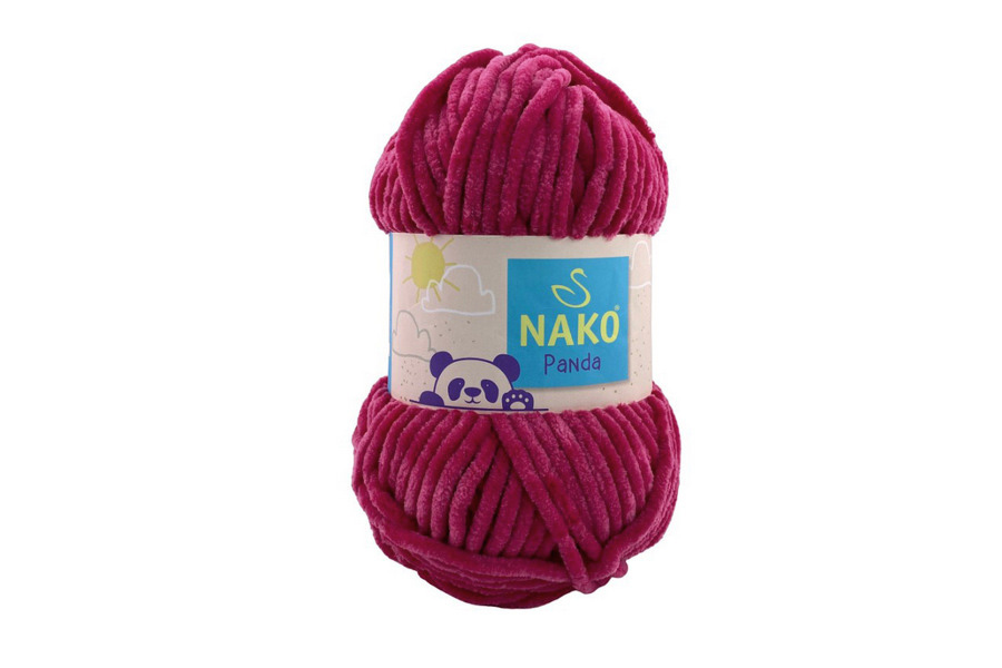 Пряжа NAKO Panda поліестер 100% фуксія темна 120м(100гр) 444572-03125