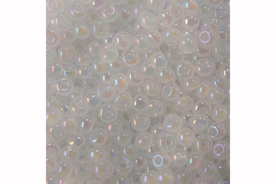 Бісер Preciosa 57205 №10 непрозорий райдуга білий 2,3 мм