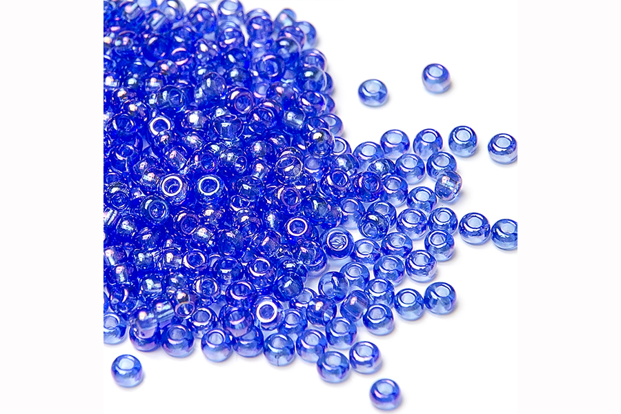 Бісер Preciosa 31050 №10 прозорий райдуга волошковий бузковий 2,3 мм