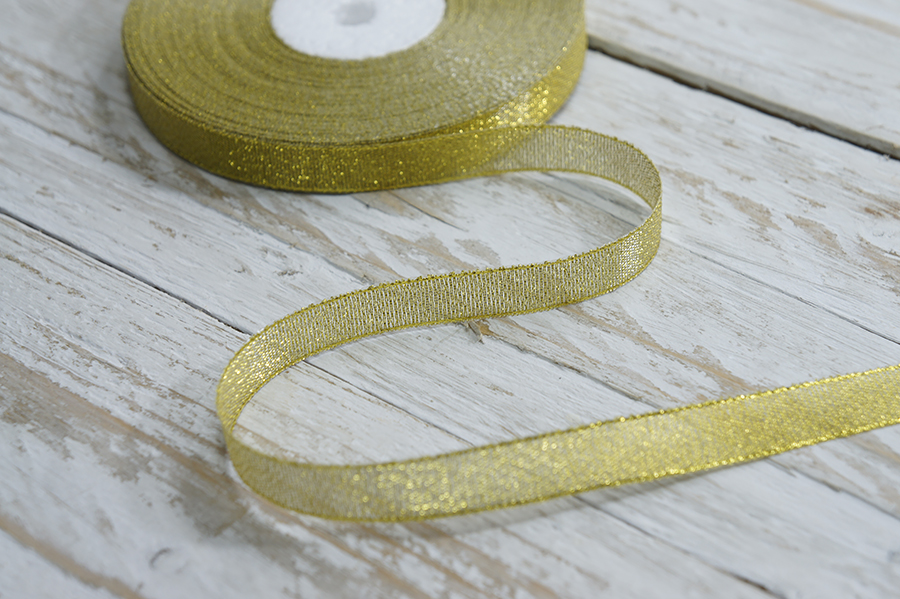 Стрічка люрекс 12 мм MH золото 6106-0010-gold-МН