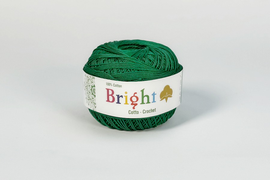 Ірис нитки Bright бавовна 100% зеленка 230м(50гр) 0M50