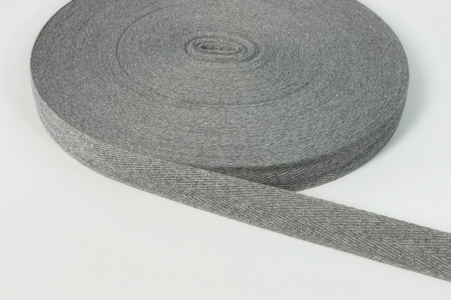 Стрічка кіперна 25 мм сірий