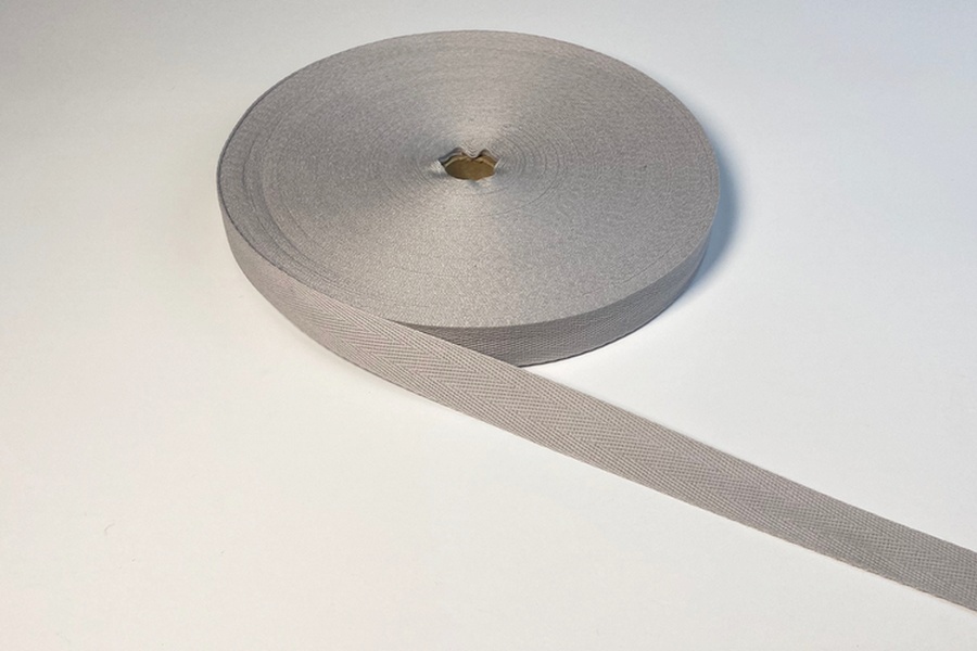 Стрічка кіперна 25 мм сірий світлий