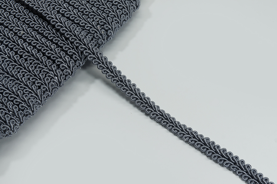 Тасьма сутаж 10 мм MH сірий