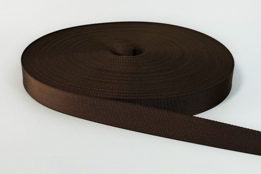 Стрічка 25 мм коричневий темний