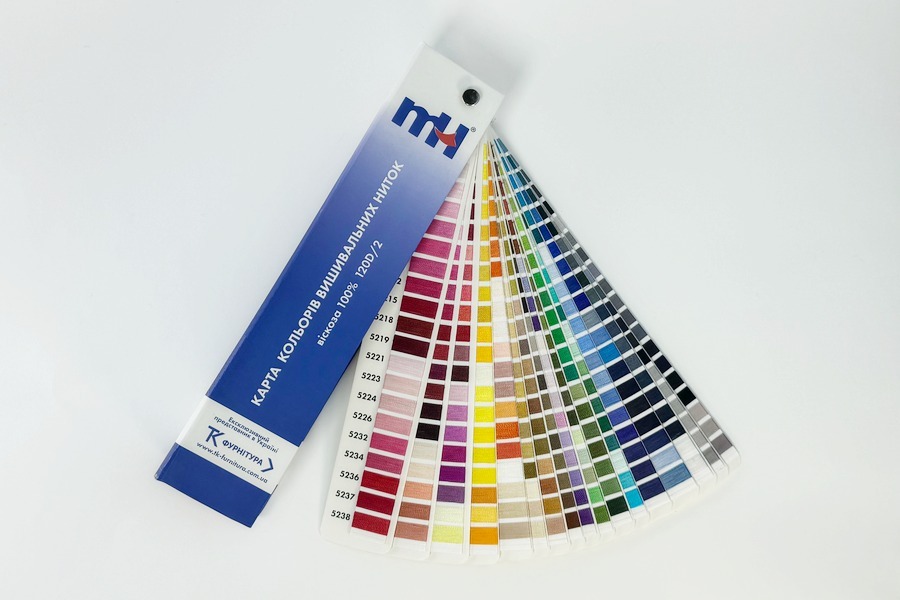 Карта кольорів нитки вишивальні Barva