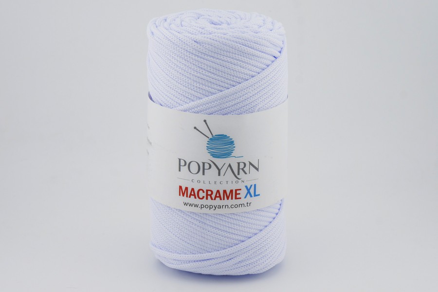 Пряжа POPYARN Macrame XL шнур поліпропілен 100% бузковий блідий 125м(250гр) 403