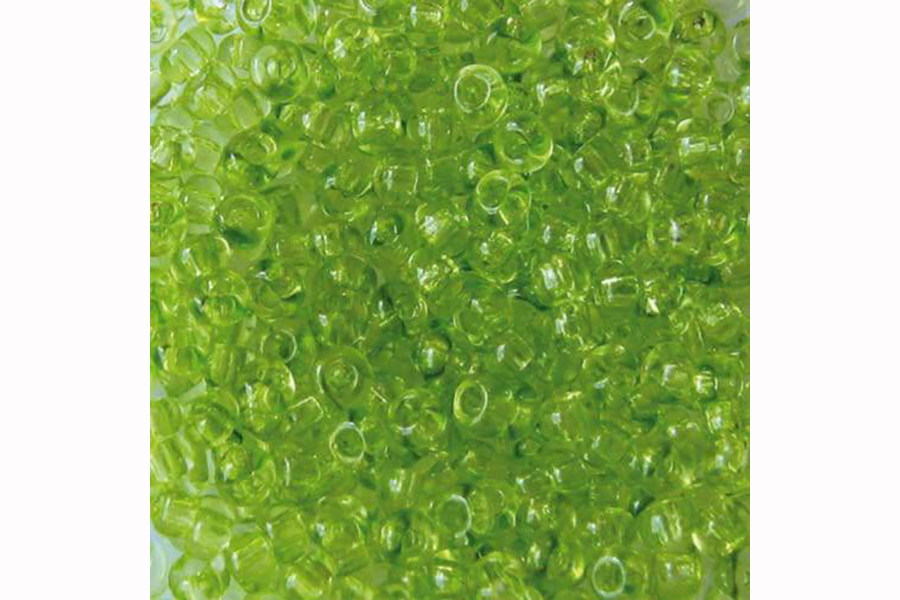 Бісер Preciosa 01154 №10 кришталь сольгель зелений грушевий 2,3 мм