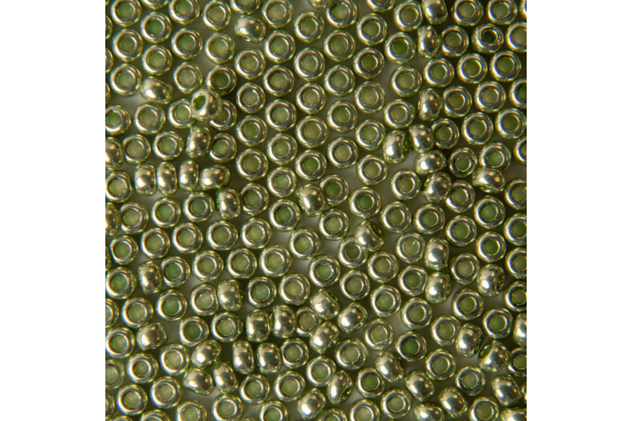 Бісер Preciosa 18161 №10 непрозорий сольгель зелений світлий 2,3 мм