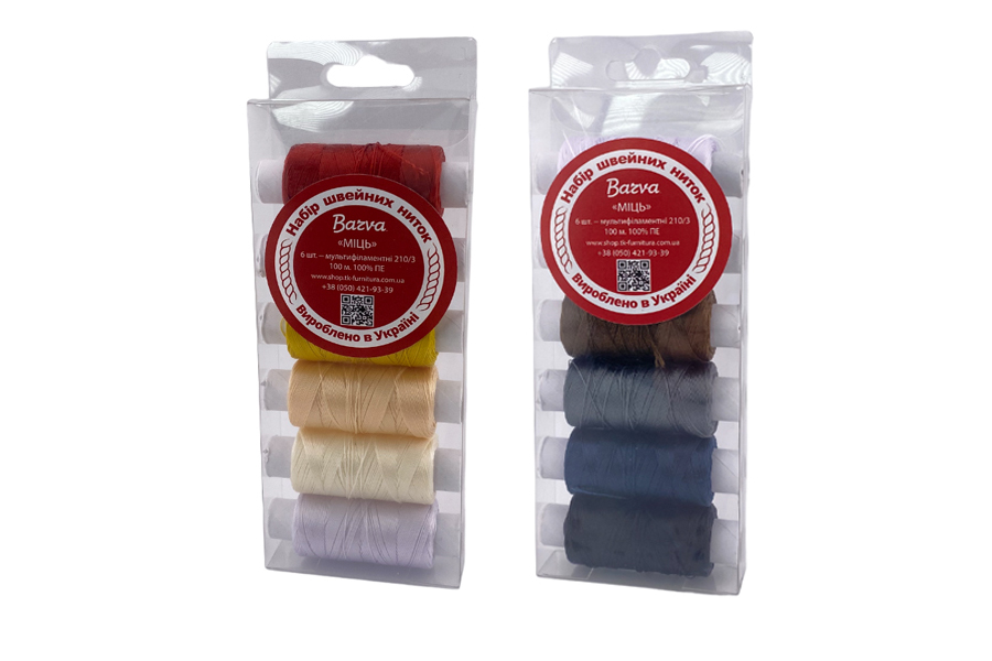 Набір ниток швейних Barva набір поліестер 100% 40(210/3) 6-М-777