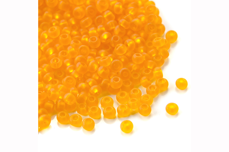 Бісер Preciosa 80060/1-5 №10 прозорий матовий оранжевий 2,3 мм