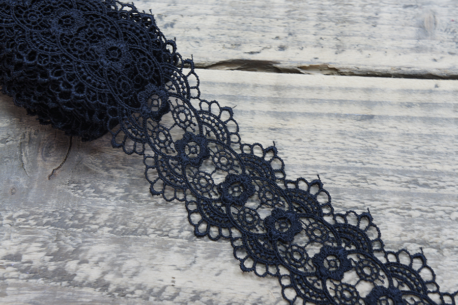 Мереживо гіпюр 55 мм SinemBro чорний 4G4109-55-000