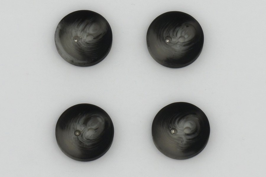 Гудзик 18 мм Mertbutton 2 отвори класичний сірий темний