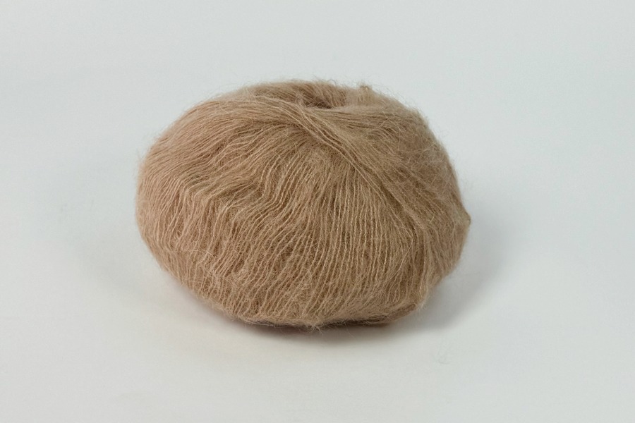 Пряжа Mohair кід мохер 75%, поліамід 25% бежевий капучіно 200м(25гр)