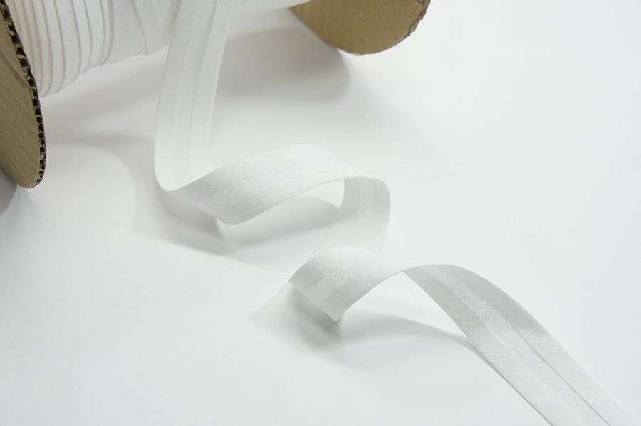 Бейка 16 мм матова, підвернута білий