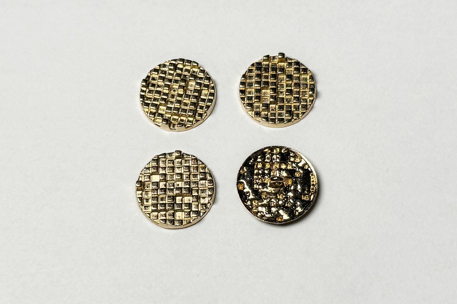 Гудзик на ніжці 23 мм Mertbutton золото UTS-17-36-gold