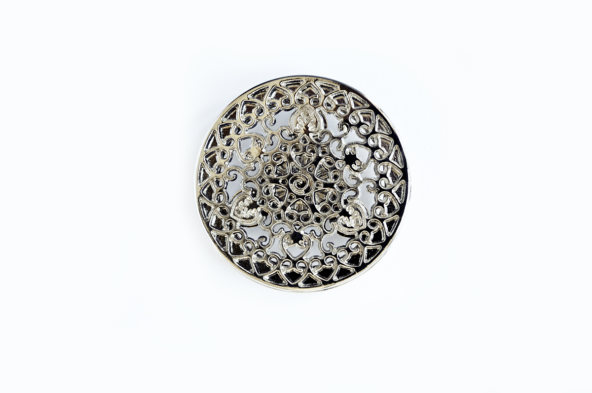 Кнопка 34 мм Mertbutton декоративна нікель