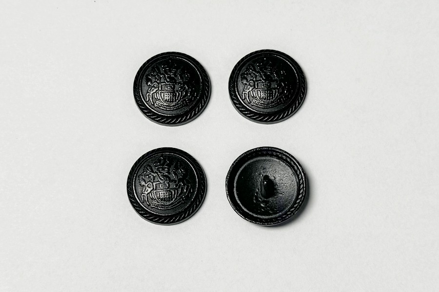 Гудзик на ніжці 23 мм Mertbutton метал чорний UTS-54