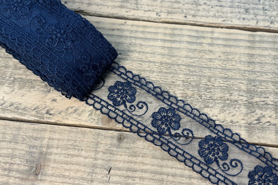 Мереживо блюмарин 55 мм SinemBro синій темний