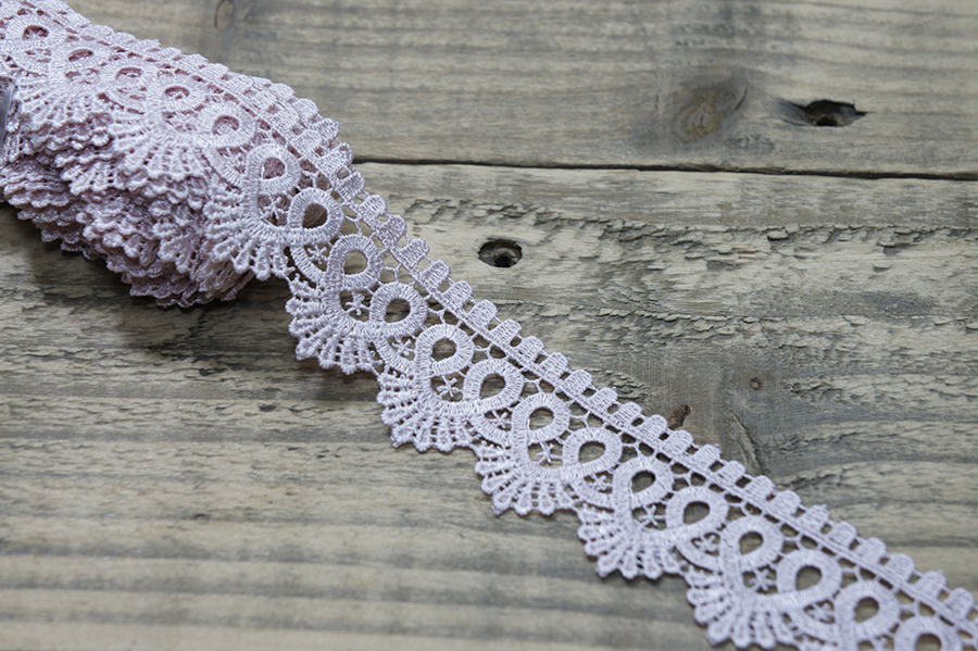 Мереживо гіпюр 40 мм SinemBro рожевий