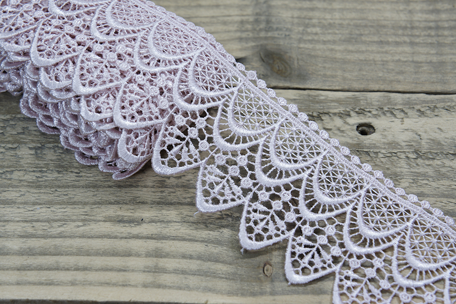 Мереживо гіпюр 70 мм SinemBro рожевий 4G4153-70-1294