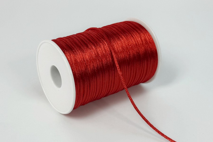 Шнур атласний 2.0 мм червоний
