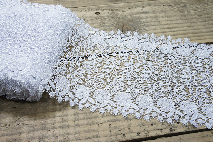 Мереживо гіпюр 145 мм SinemBro білий