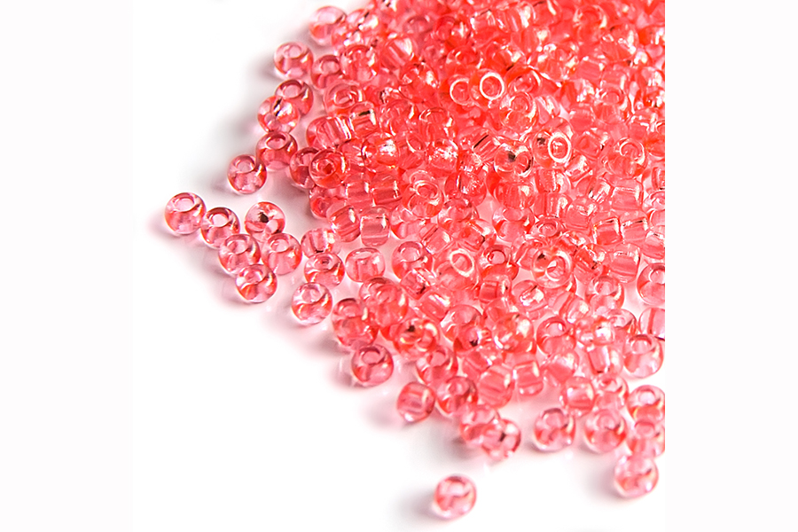 Бісер Preciosa 01191 №10 кришталь сольгель рожевий темний 2,3 мм