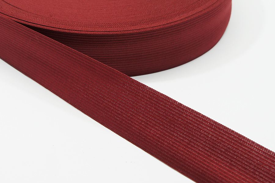Тасьма 23 мм Лента в'язана бордовий