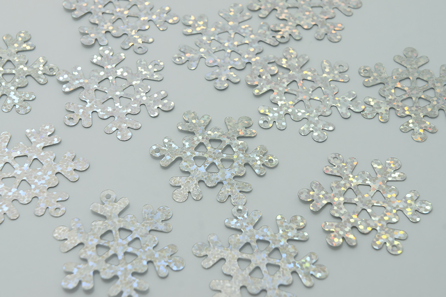 Пайєтки сніжинки 40 мм MH райдуга 6726-0017-D8с.р.