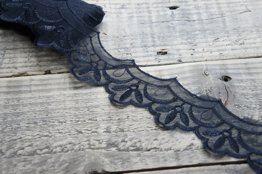 Мереживо органза 70 мм MH чорний