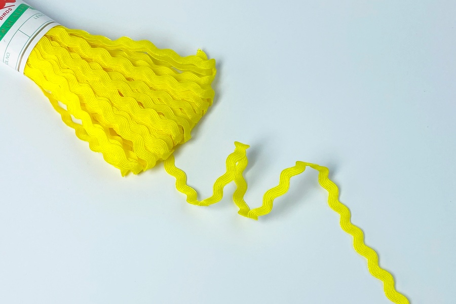 Тасьма в'юнок (хвилька) 8 мм MH жовтий