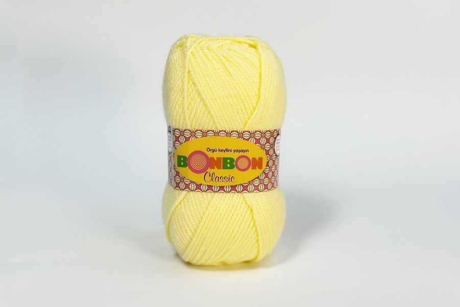 Пряжа NAKO Bonbon Classic акрил 100% жовтий світлий 200м(100гр) 98595
