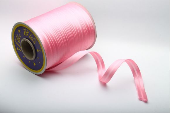 Бейка 16 мм MH сатинова (атласна), підвернута рожевий