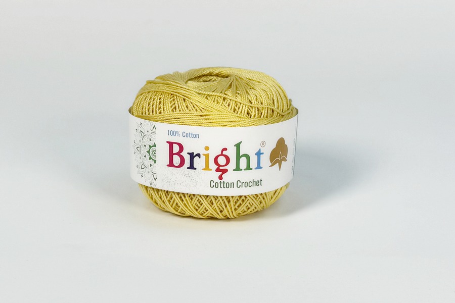 Ірис нитки Bright бавовна 100% бежевий золотистий 230м(50гр) A104