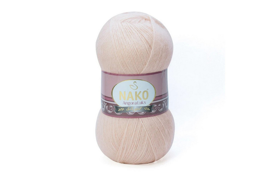  Пряжа "Angora Luks" 100гр / 550м  |4: рожев.крем. 02250|