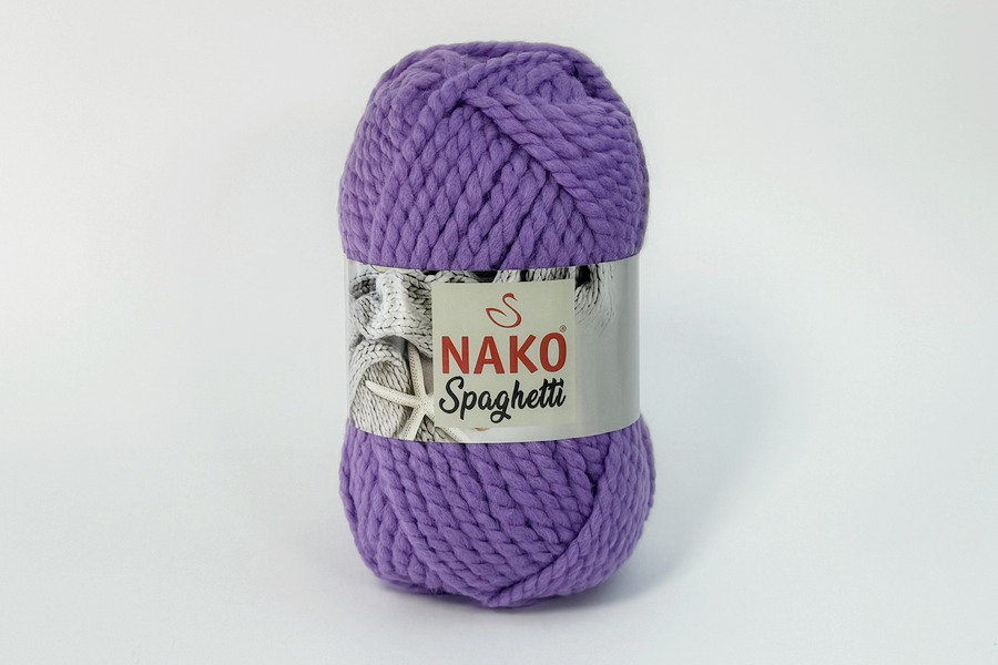 Пряжа NAKO Spaghetti акрил 75%, вовна 25% бузковий 60м(100гр)