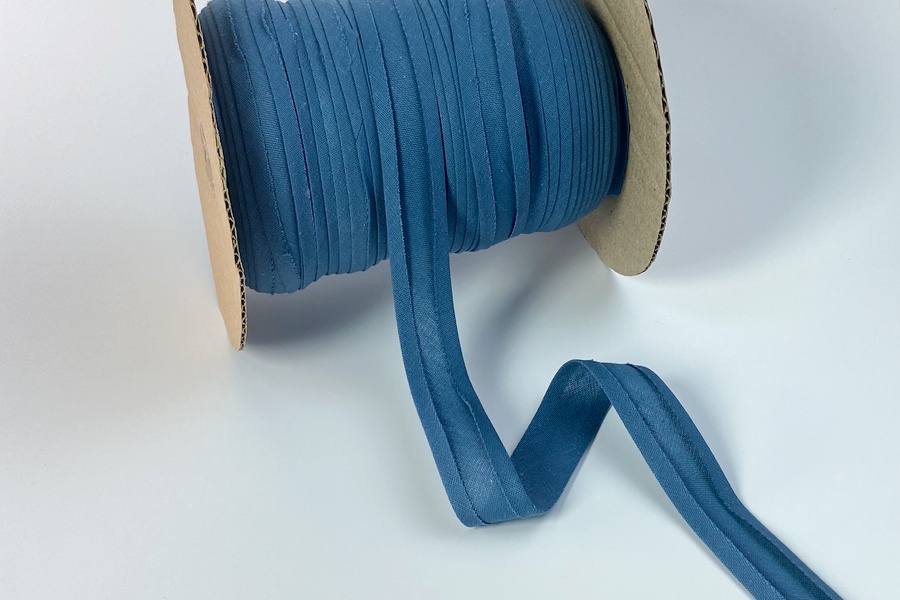 Бейка 16 мм матова, підвернута сіро-синій