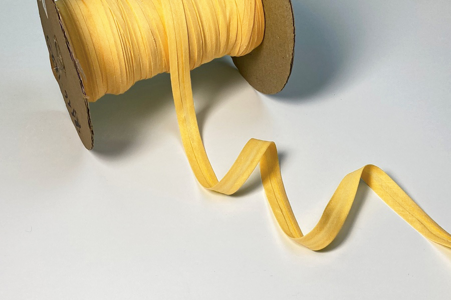 Бейка 16 мм матова, підвернута жовтий лимонний яскравий