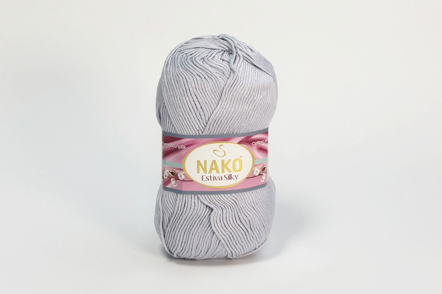 Пряжа NAKO Estiva Silky бавовна 52%, бамбукове волокно 48% бузковий блідий 224м(100гр) 108