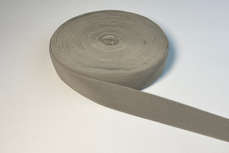 Тасьма еластична 40 мм ткана сірий полиновий