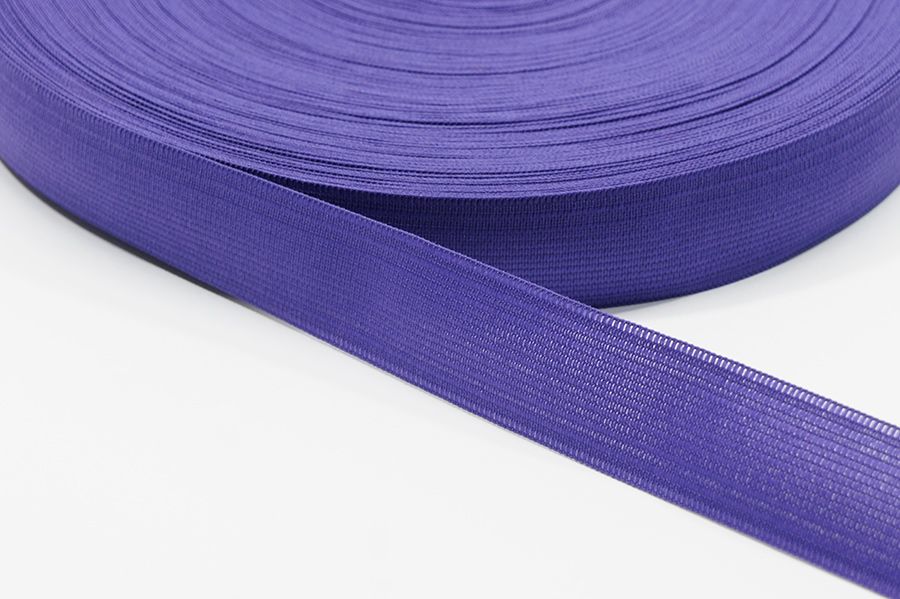 Тасьма 32 мм Лента в'язана бузковий фіолетовий
