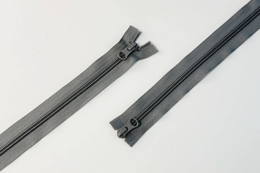 Блискавка YKK Тип 5, 2 замка сірий бузковий 75 см CIFMR-75-384-DA8LHD-DAG8