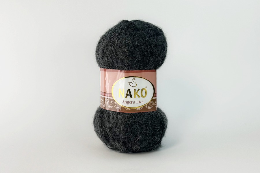  Пряжа "Angora Luks" 100гр / 550м  |1: чорн. 23328|