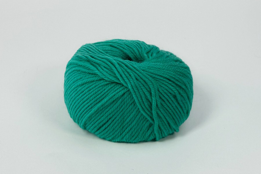 Пряжа Кашемірова вовна 93%, поліамід 7% бірюзовий зелений 90м(50гр)