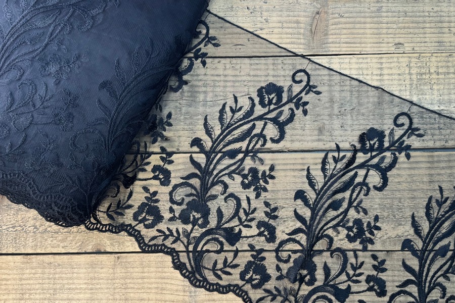 Мереживо блюмарин 350 мм SinemBro чорний